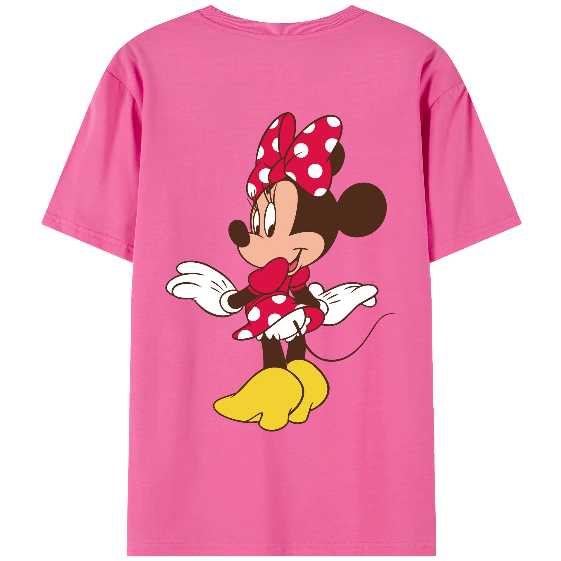 （画像用） ミッキーマウス Mickey Mouse レディース半袖Tシャツ(バックプリント)